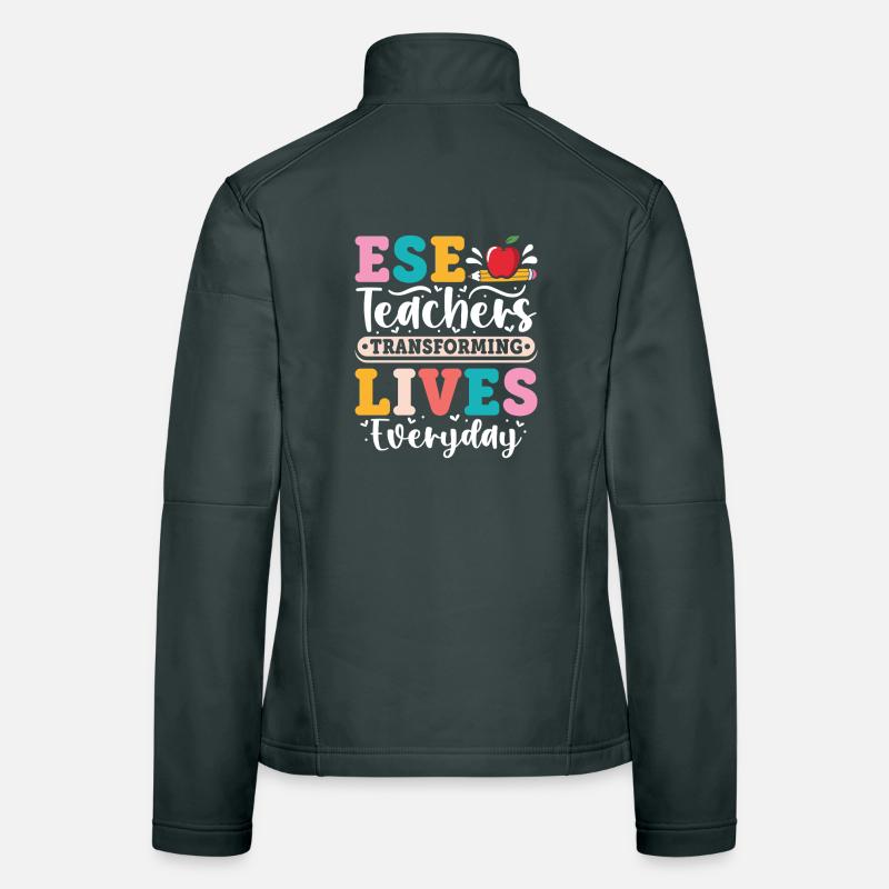 Cadeaux pour les enseignants ESE Veste en tissu softshell Femme