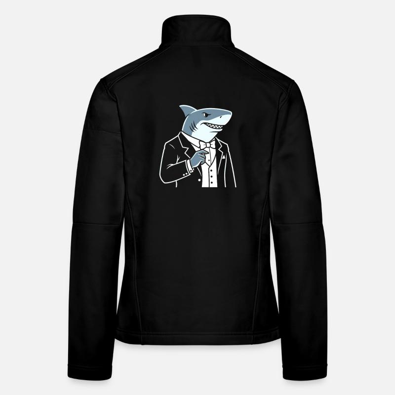 Shark Gentleman in Tuxedo Women's Softshell Jacket