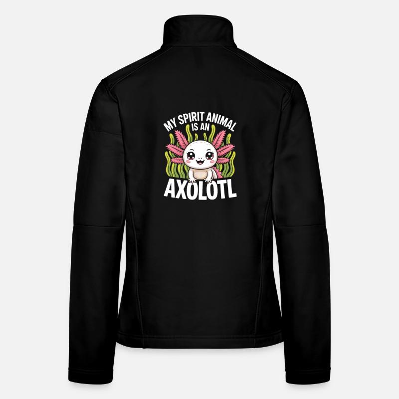 Axolotl Geisttier-Design Frauen Softshelljacke