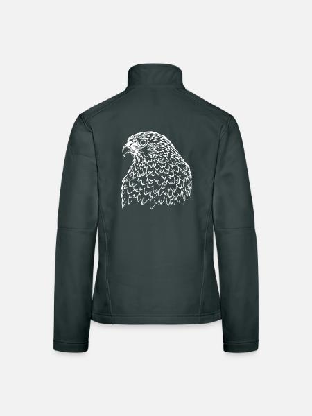 Falcon Head - Women's Softshell Jacket - black - Back