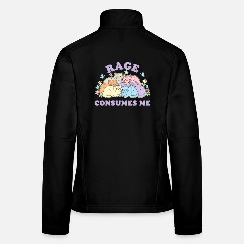 Nuage câlin des chats pastel Veste en tissu softshell Femme