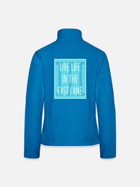 Life In The Fast Lane Float Funny Pool Saying - Women's Softshell Jacket - black - Back