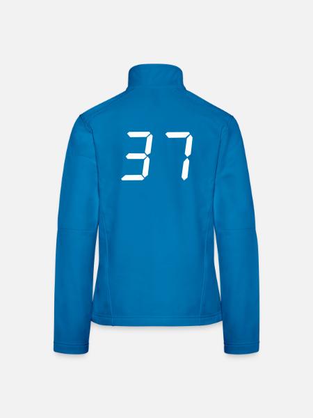 digitale_zahl_37- - Women's Softshell Jacket - black - Back