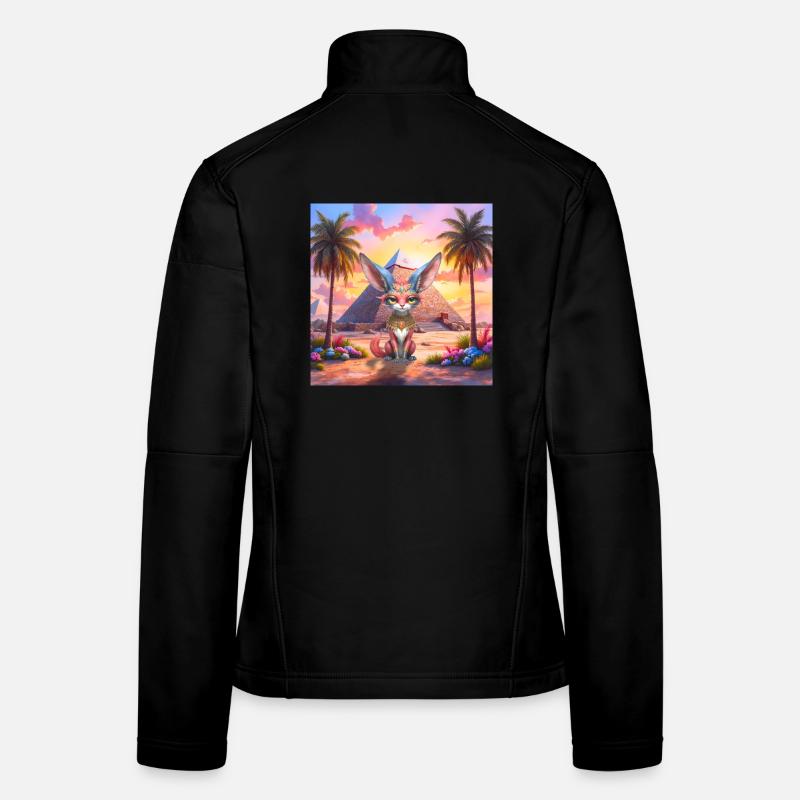 Pharaon Chat au Coucher du Soleil Veste en tissu softshell Femme