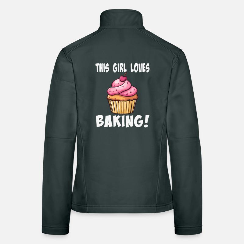Dieses Mädchen liebt Backen Cupcake Frauen Softshelljacke
