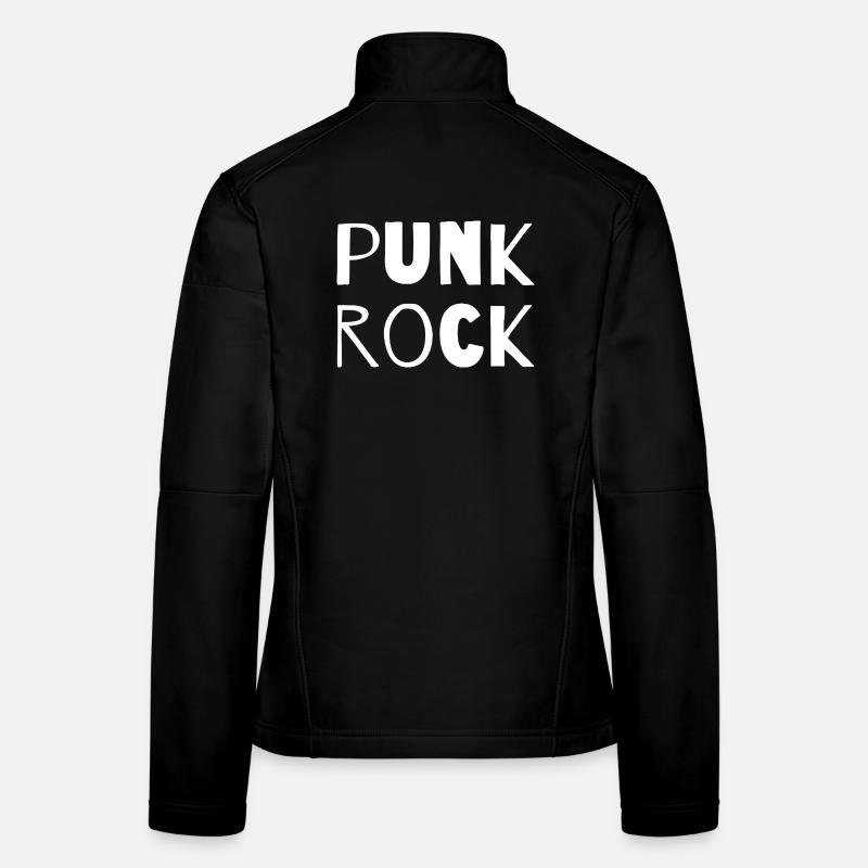 Typographie Punk Rock Bold Veste en tissu softshell Femme