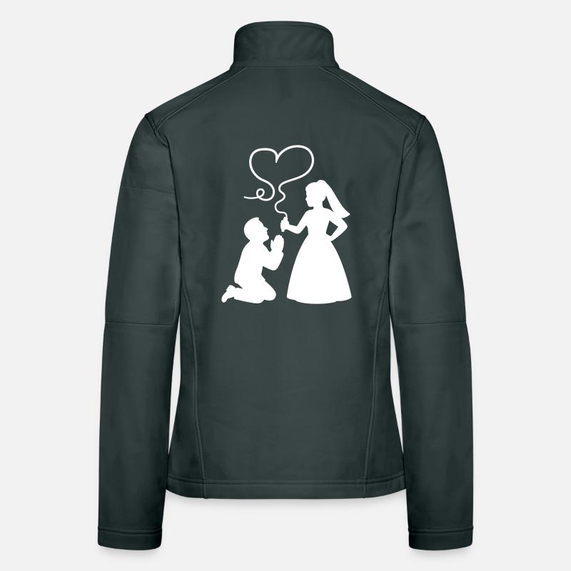 Brautpaar Ehepaar Hochzeit Frauen Softshelljacke