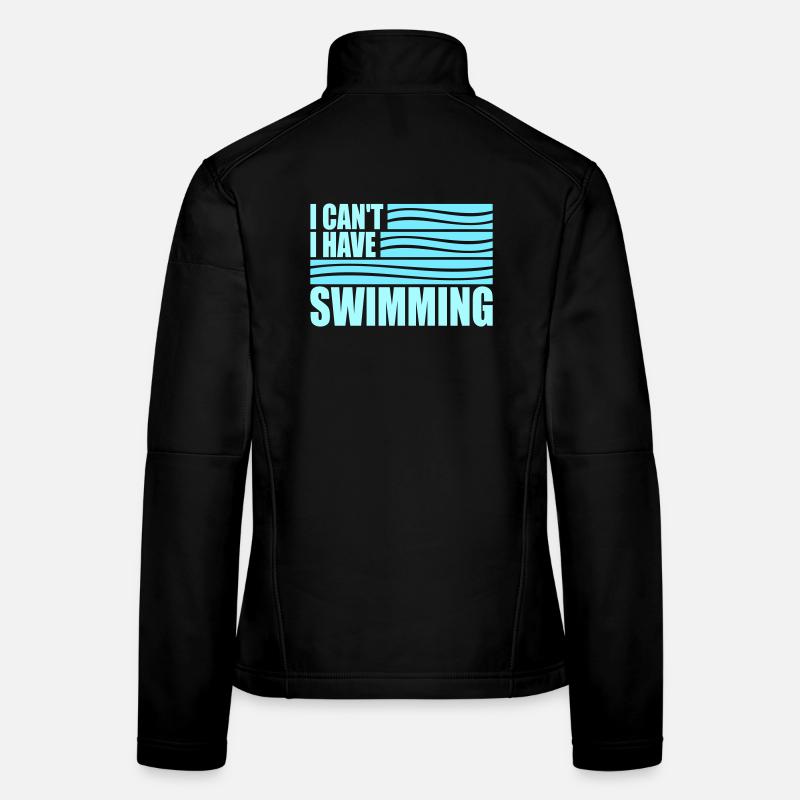 I Can't I Have Swimming Funny Swimmer Excuse Women's Softshell Jacket