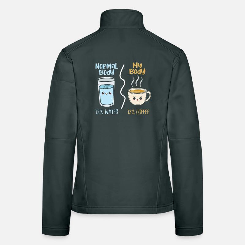 Kaffee vs Wasser 72% Frauen Softshelljacke
