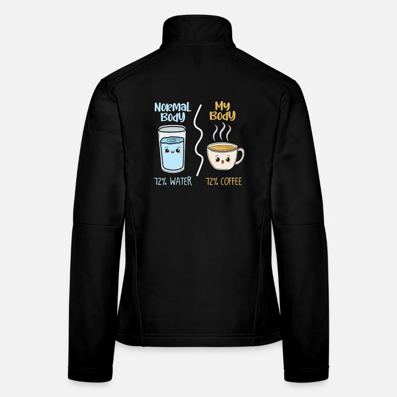 Café vs eau 72 % Veste en tissu softshell Femme