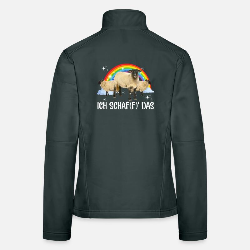 Ich schaf(f) Das Regenbogen-Goat Frauen Softshelljacke