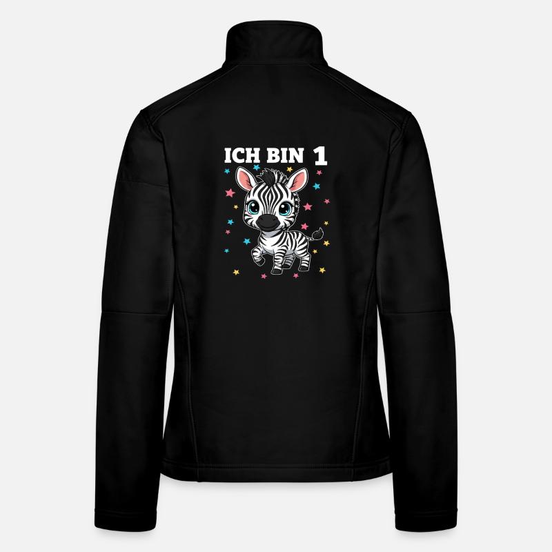 Ich bin 1 - Süßes Zebra zum 1. Geburtstag Frauen Softshelljacke