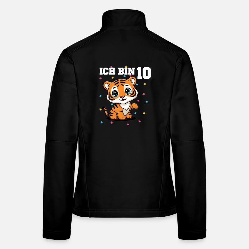 Ich bin 10 - Süßes Tiger zum 10. Geburtstag Frauen Softshelljacke