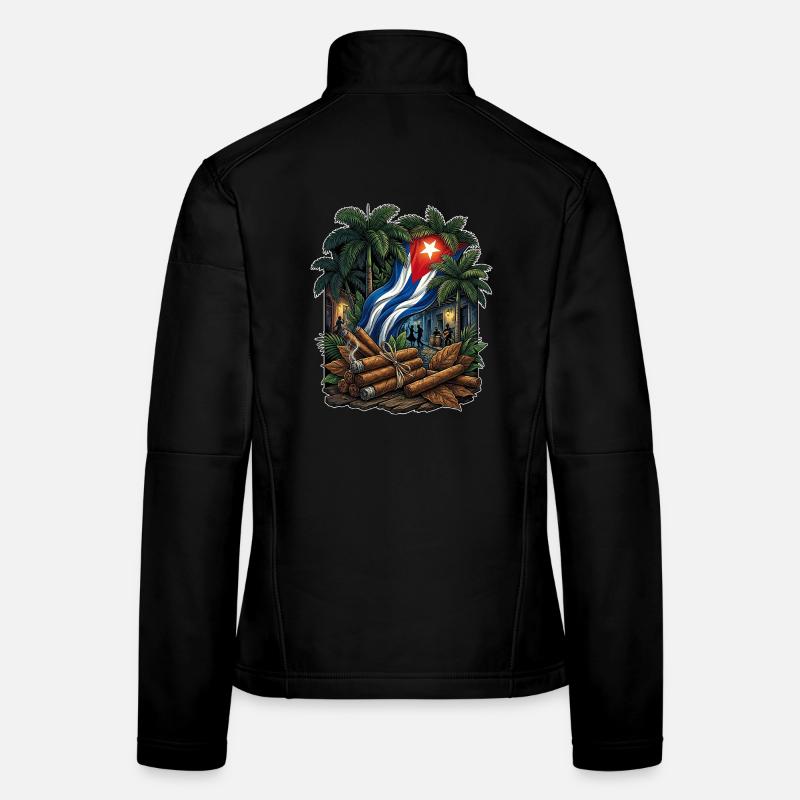 Kuba Zigarren Flagge Frauen Softshelljacke