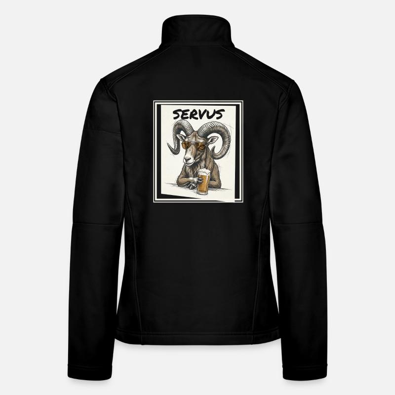 Mouflon de bière Veste en tissu softshell Femme
