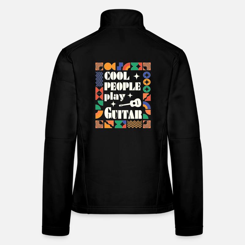 Cool people play Guitar bunt Frauen Softshelljacke