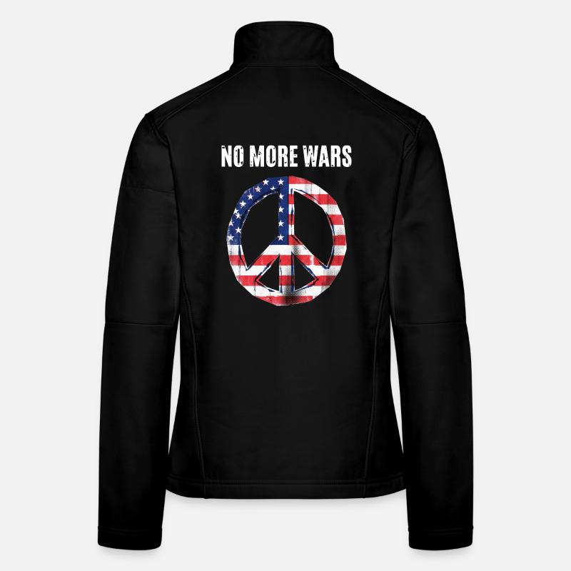 Peace USA Flag Against War Veste en tissu softshell Femme