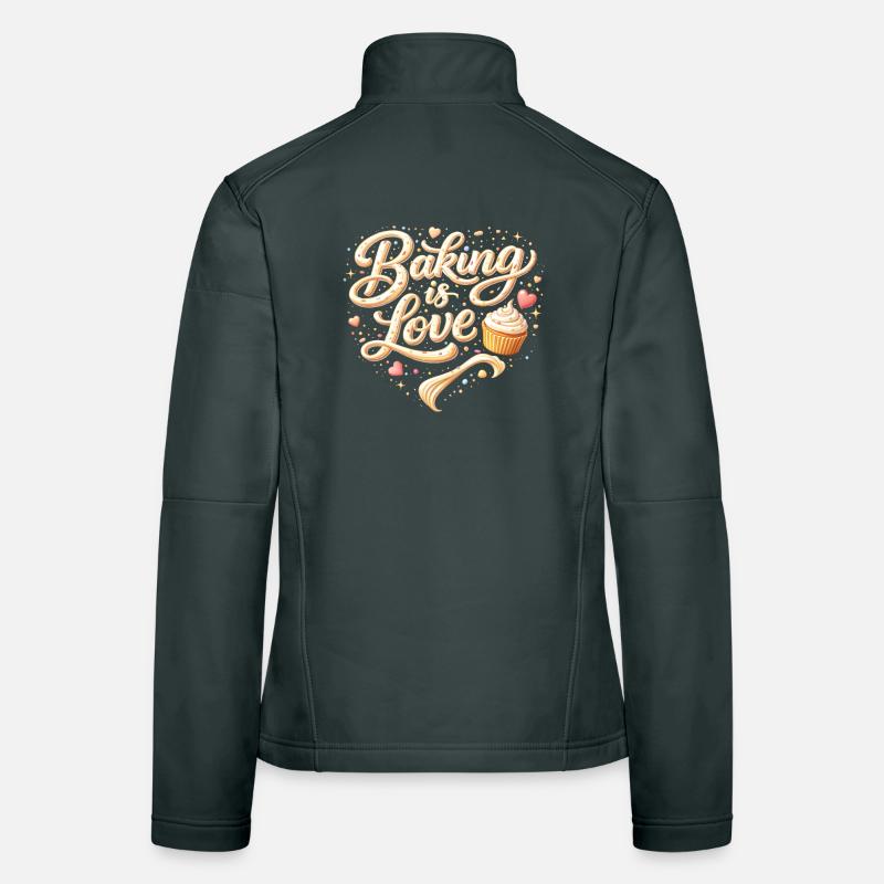 Baking is Love Backen Spruch Design  Frauen Softshelljacke