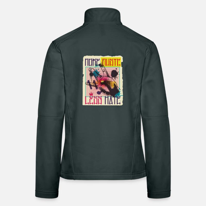 Music Graffiti Frauen Softshelljacke