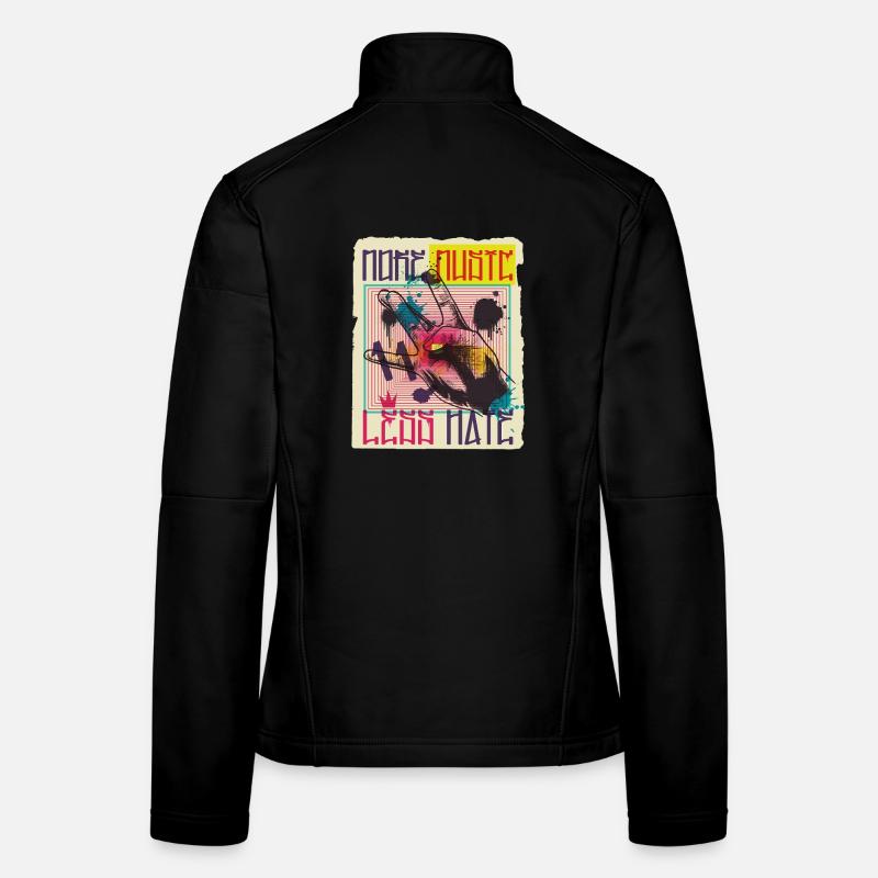 Music Graffiti Frauen Softshelljacke