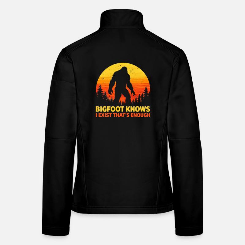 Bigfoot Sasquatch Yeti Cryptid Creatures Big Foot Women's Softshell Jacket