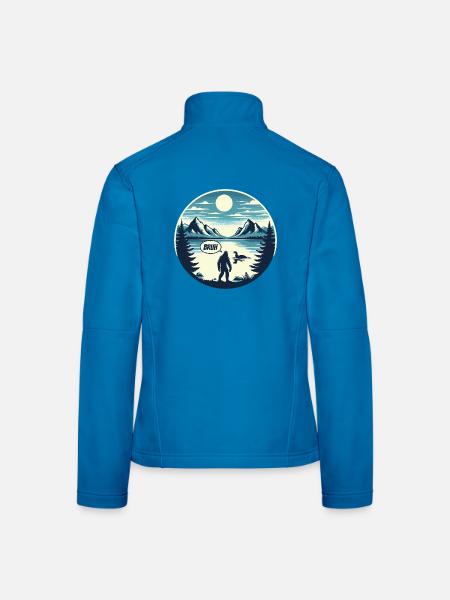Bigfoot & Nessie - Frauen Softshelljacke - Schwarz - Hinten