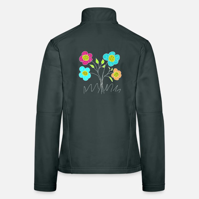 Flore du Jardin de Fleurs Joyeuses Veste en tissu softshell Femme