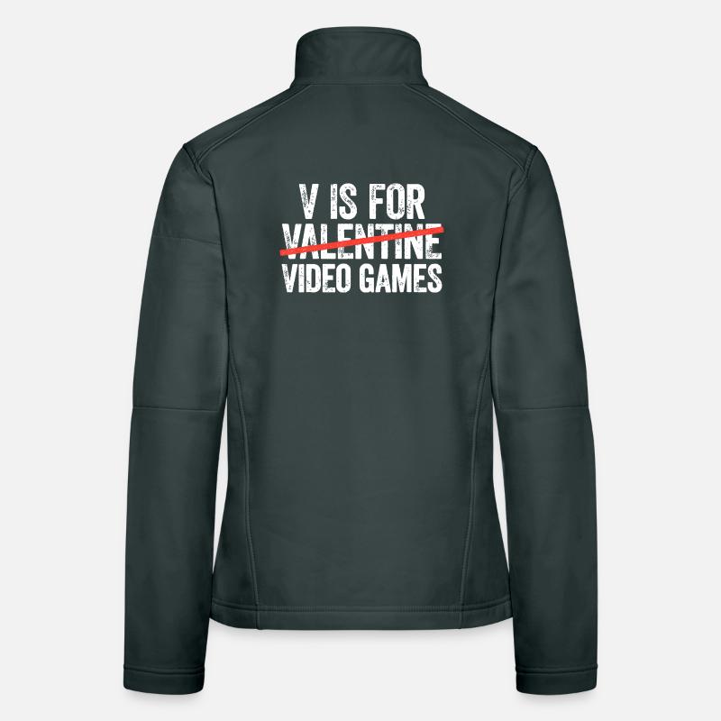 Valentine Gaming Typography Women's Softshell Jacket