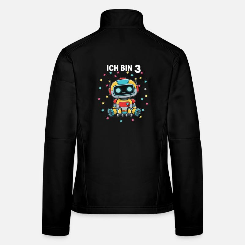 Ich bin 3 - Süßes Roboter zum 3. Geburtstag Frauen Softshelljacke