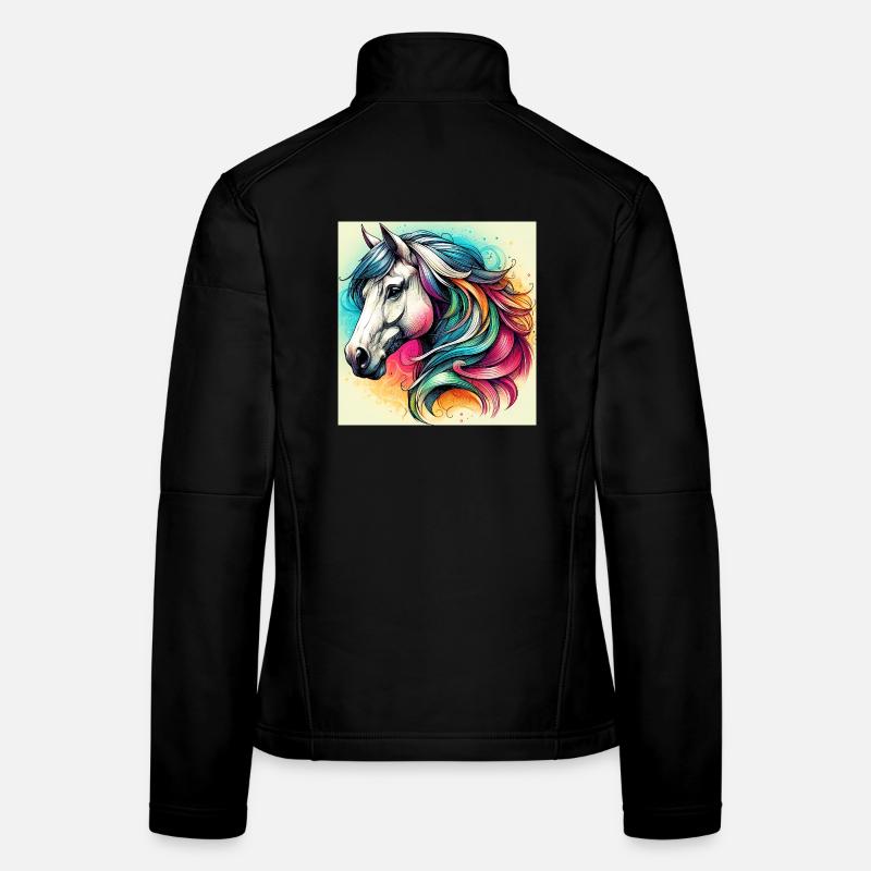 cheval Veste en tissu softshell Femme