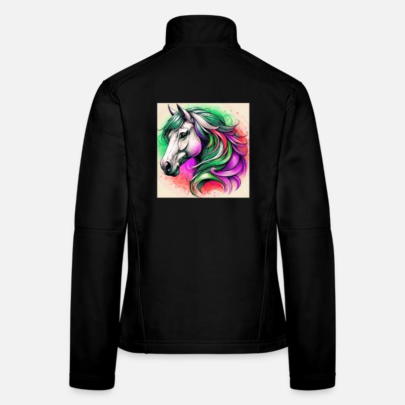 Pferd Frauen Softshelljacke