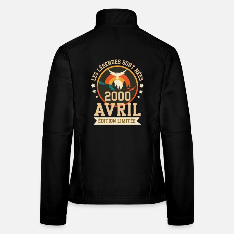 Légende Née Avril 2000 Édition Limitée Veste en tissu softshell Femme