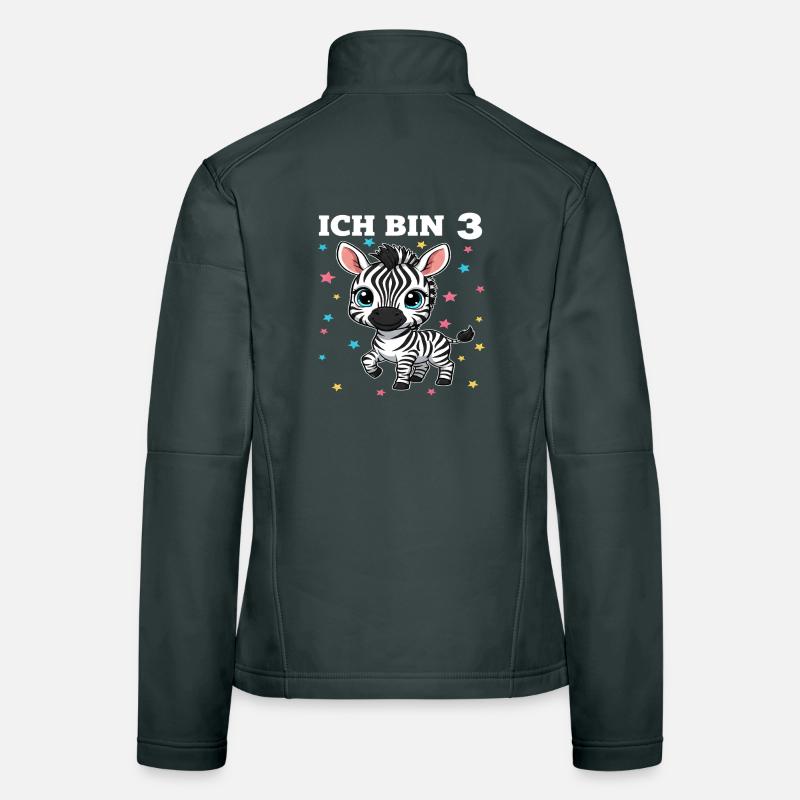 Ich bin 3 - Süßes Zebra zum 3. Geburtstag Frauen Softshelljacke