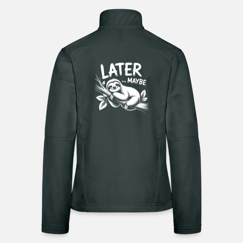 Sloth Saying Maybe Later Women's Softshell Jacket