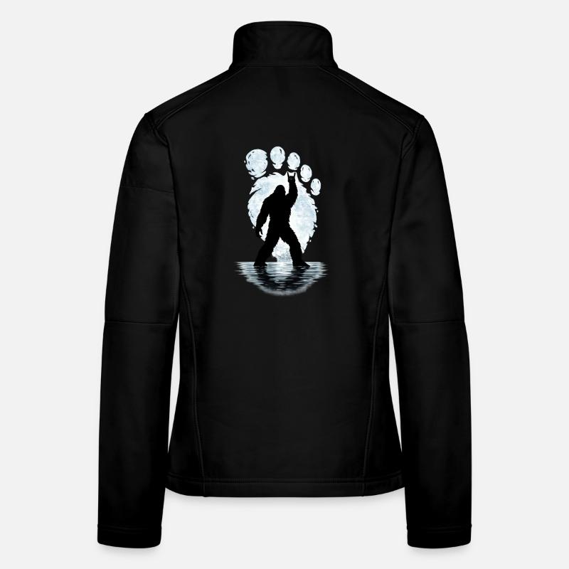 Bigfoot Rock sur Shield Sasquatch Yéti Rock & Roll Veste en tissu softshell Femme