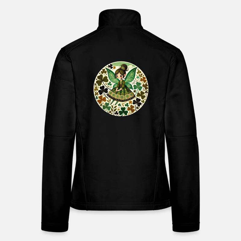 Emerald Fairy Clover Garden Women's Softshell Jacket