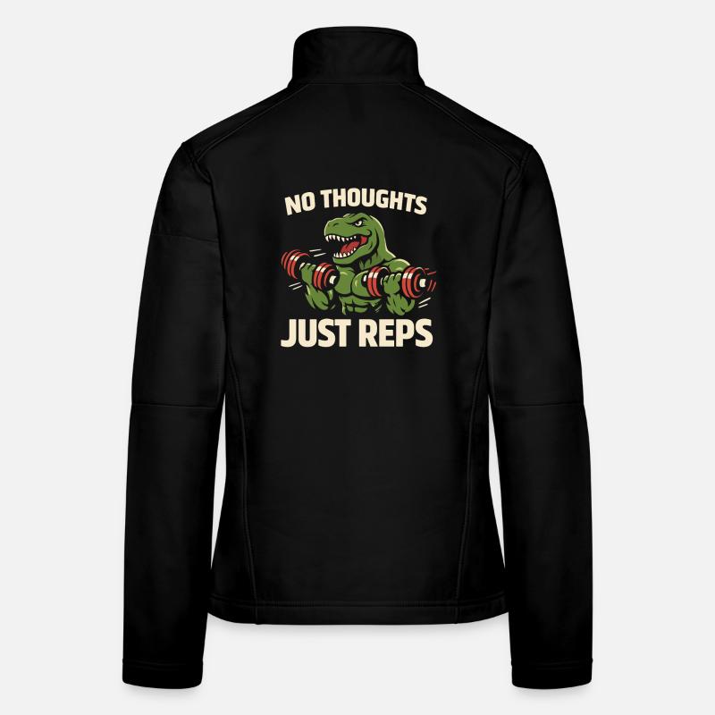 Emo Dinosaur Funny Gym Sad Workout Lifting Women's Softshell Jacket