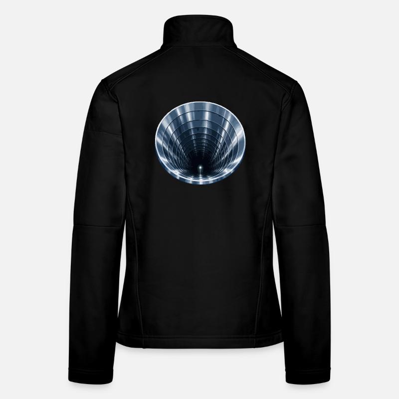 Blauer Spiraltunnel Frauen Softshelljacke