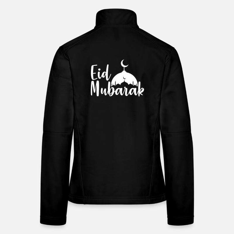 Eid Mubarak Mosque Silhouette Women's Softshell Jacket