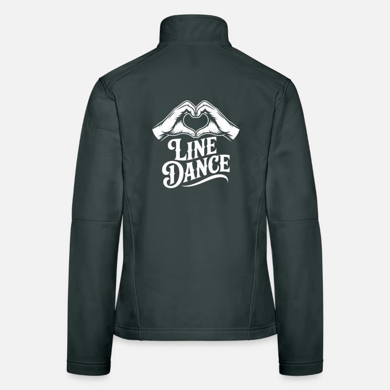 Line Dance Herz-Hand Logo Frauen Softshelljacke