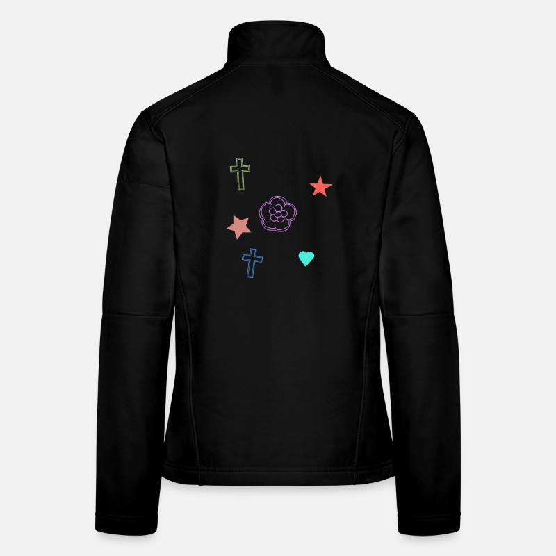 Étoile de la Fleur Croix Veste en tissu softshell Femme