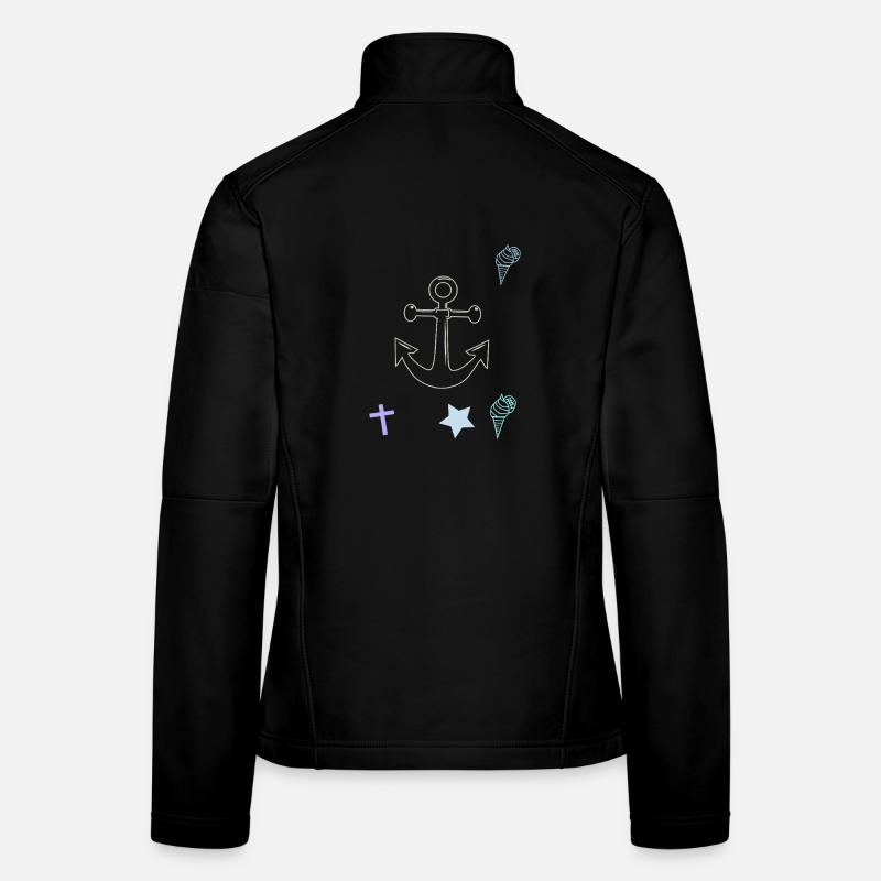 Glace Maritime Anchor Cross Veste en tissu softshell Femme