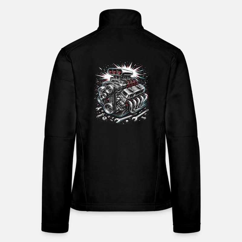 Engine Tuning Screwdriver Motorsport Design Women's Softshell Jacket