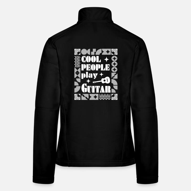 Cool people play Guitar - white Frauen Softshelljacke