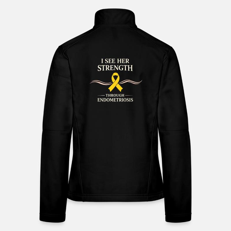 Sensibilisation à l’endométriose Guerrier de l’endo Veste en tissu softshell Femme