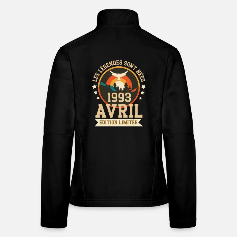 Légende Née Avril 1993 Édition Limitée Veste en tissu softshell Femme