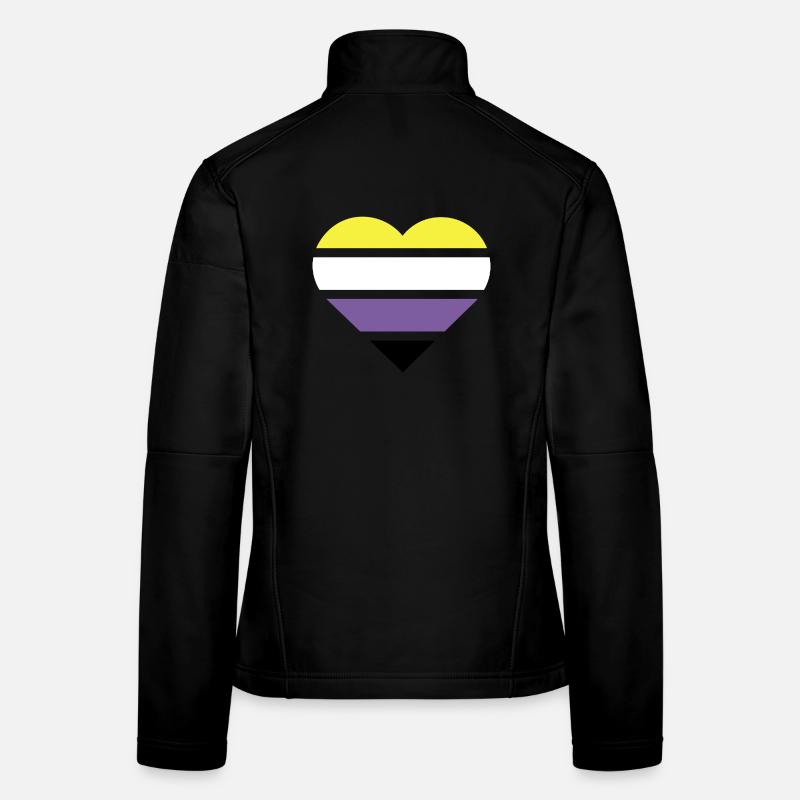Pride Flag Heart · Nonbinary Frauen Softshelljacke