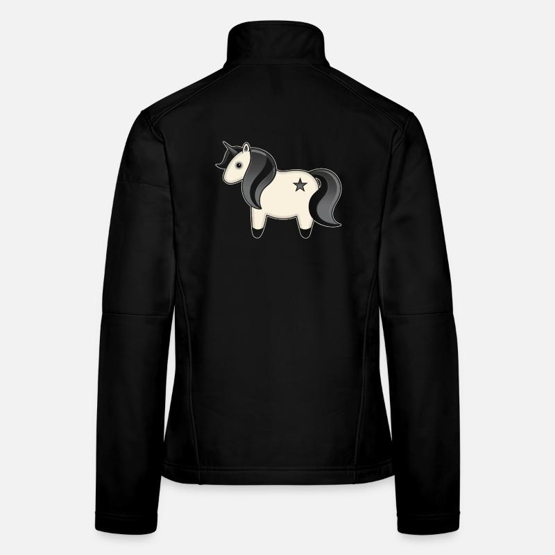 mystisches Einhorn - Frauen Softshelljacke - Schwarz