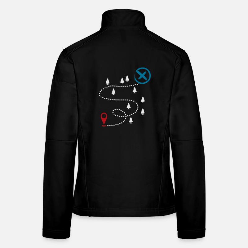 Carte d’aventure graphique de géocaching Veste en tissu softshell Femme