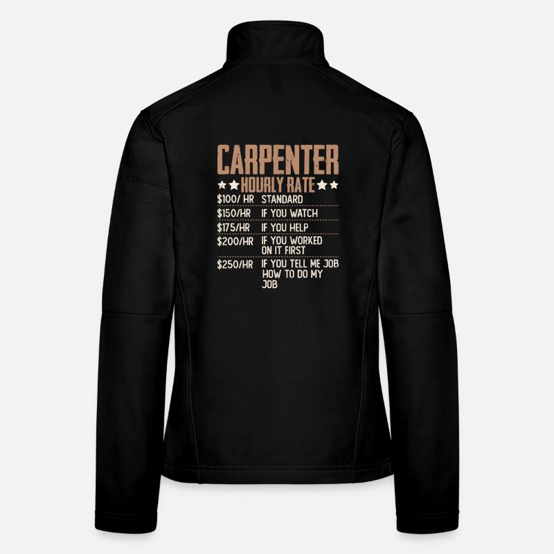 Humour horaire de menuisier Veste en tissu softshell Femme